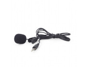 Gembird MIC-C-01 Clip-on 3.5 mm microphone, black